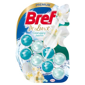 Bref WC DeLuxe Zawieszka myjąco-zapachowa do muszli WC czarujący jaśmin 2 x 50 g