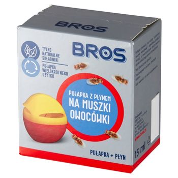 Bros Pułapka z płynem na muszki owocówki 15 ml