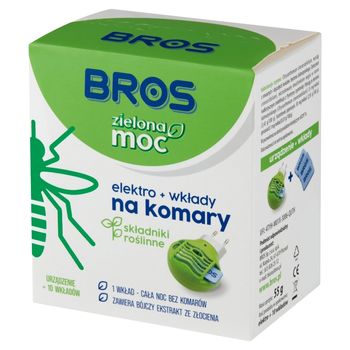 Bros Zielona moc Elektro + wkłady na komary 10 sztuk