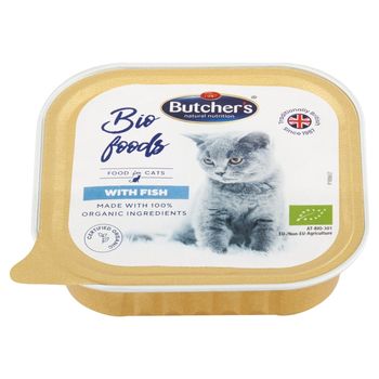 Butcher's Bio Foods Karma dla dorosłych kotów pasztet z rybą 85 g