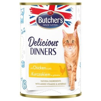 Butcher's Delicious Dinners Karma dla kotów z kurczakiem w galaretce 400 g