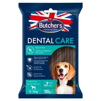 Butcher's Dental Care Karma uzupełniająca dla psów średnich ras z kurczakiem 180 g (7 sztuk)