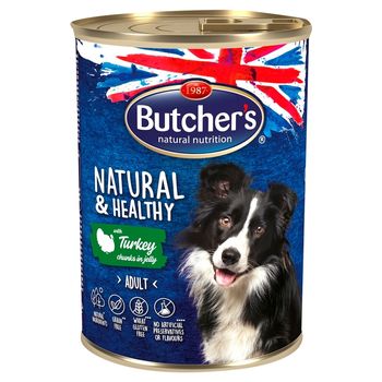 Butcher's Natural & Healthy Karma dla dorosłych psów kawałki w galaretce z indykiem 400 g