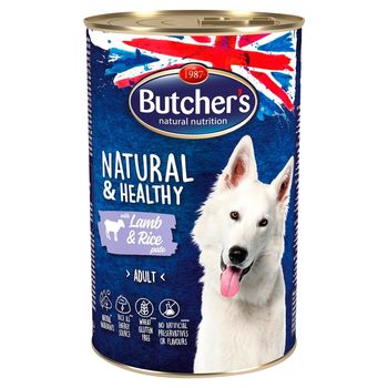 Butcher's Natural & Healthy Karma dla dorosłych psów pasztet z jagnięciną i ryżem 1200 g