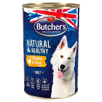 Butcher's Natural & Healthy Karma dla dorosłych psów pasztet z kurczakiem i ryżem 1200 g
