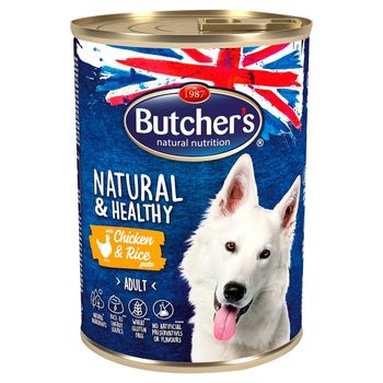 Butcher's Natural & Healthy Karma dla dorosłych psów pasztet z kurczakiem i ryżem 390 g