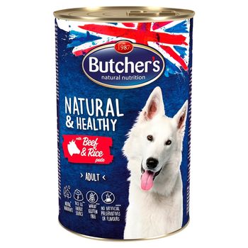 Butcher's Natural & Healthy Karma dla dorosłych psów pasztet z wołowiną i ryżem 1200 g