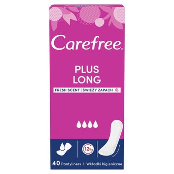 Carefree Plus Long Wkładki higieniczne świeży zapach 40 sztuk