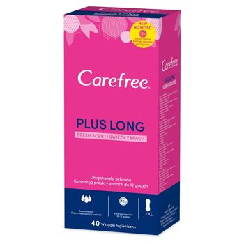 Carefree Plus Long Wkładki higieniczne świeży zapach 40 sztuk