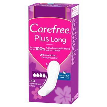 Carefree Plus Long Wkładki higieniczne świeży zapach 40 sztuk