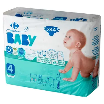 Carrefour Baby Pieluchy dziecięce 4 Maxi 7-14 kg 44 sztuki