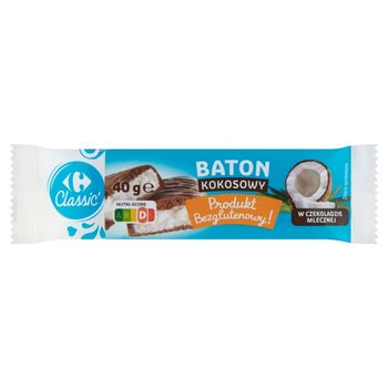 Carrefour Classic Baton kokosowy w czekoladzie mlecznej 40 g