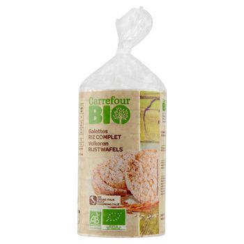 Carrefour Bio Ekologiczne wafle ryżowe pełnoziarniste 100 g