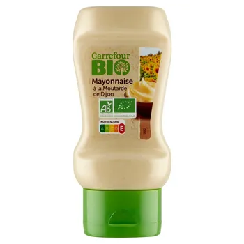 Carrefour Bio Ekologiczny majonez z dodatkiem musztardy Dijon 238 g