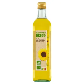 Carrefour Bio Olej słonecznikowy 750 ml
