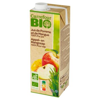 Carrefour Bio Sok jabłkowy z mango 1 l