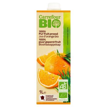 Carrefour Bio Sok pomarańczowy 1 l