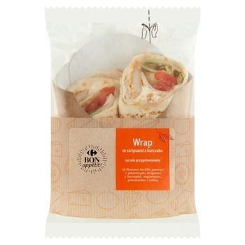 Carrefour Bon appétit Wrap ze stripsami z kurczaka 220 g