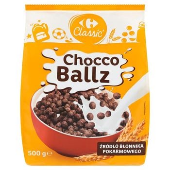 Carrefour Classic Chocco Ballz Kuleczki zbożowe o smaku czekoladowym 500 g