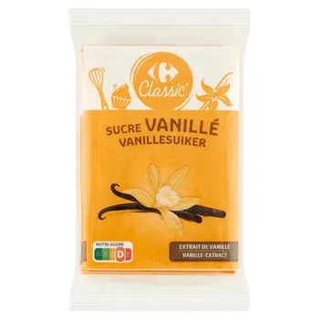 Carrefour Classic Cukier waniliowy z ekstraktem wanilii 75 g (10 sztuk)
