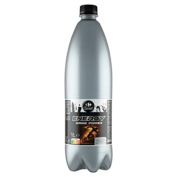 Carrefour Classic Energy Drink Power Napój energetyzujący gazowany 1 l