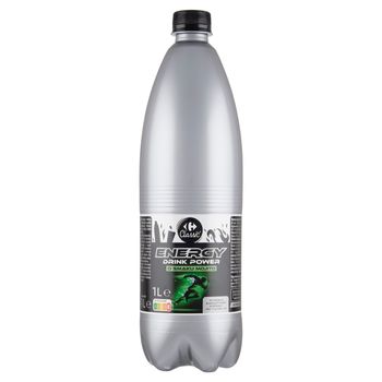 Carrefour Classic Energy Drink Power Napój energetyzujący gazowany o smaku mojito 1 l