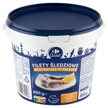 Carrefour Classic Filety śledziowe a'la matjas w zalewie 800 g