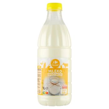 Carrefour Classic Mleko spożywcze 2,0 % 1 l
