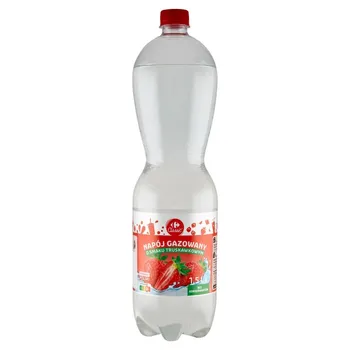 Carrefour Classic Napój gazowany o smaku truskawkowym 1,5 l