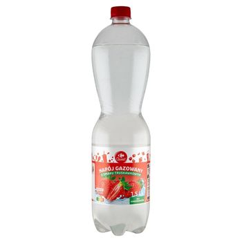 Carrefour Classic Napój gazowany o smaku truskawkowym 1,5 l