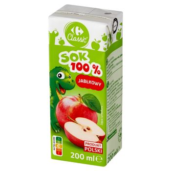Carrefour Classic Sok 100 % jabłkowy 200 ml