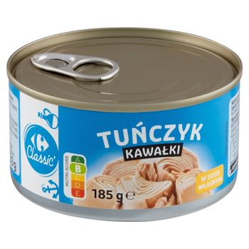 Carrefour Classic Tuńczyk kawałki w sosie własnym 185 g