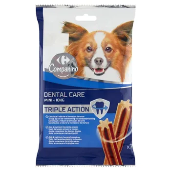 Carrefour Companino Dental Care Mini Karma uzupełniająca dla psów 110 g (7 sztuk)