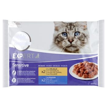 Carrefour Companino Expert Sensitive Karma dla kotów 340 g (4 x 85 g)
