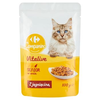 Carrefour Companino Vitalive Karma dla kotów z jagnięciną w sosie 100 g