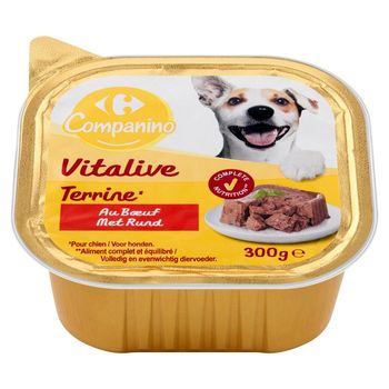 Carrefour Companino Vitalive Karma dla psów z wołowiną 300 g