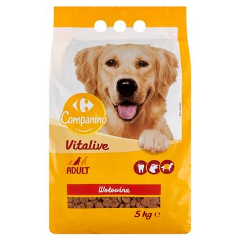 Carrefour Companino Vitalive Karma sucha dla psów z wołowiną 5 kg