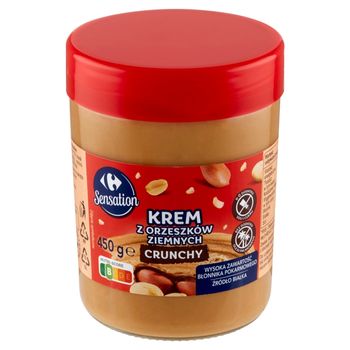 Carrefour Sensation Crunchy Krem z orzeszków ziemnych 450 g
