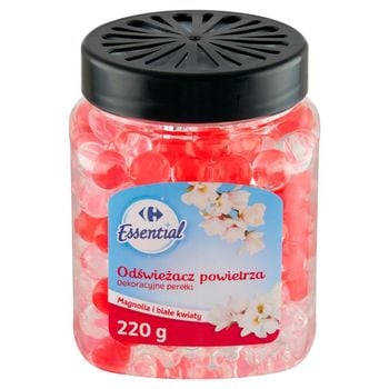 Carrefour Essential Odświeżacz powietrza dekoracyjne perełki magnolia i białe kwiaty 220 g
