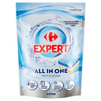 Carrefour Expert All in One Tabletki do zmywarek 608 g (32 x 19 g)