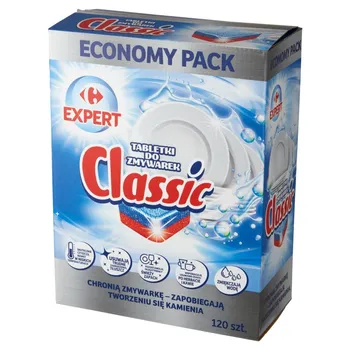 Carrefour Expert Classic Tabletki do zmywarek 2160 g (120 x 18 g)