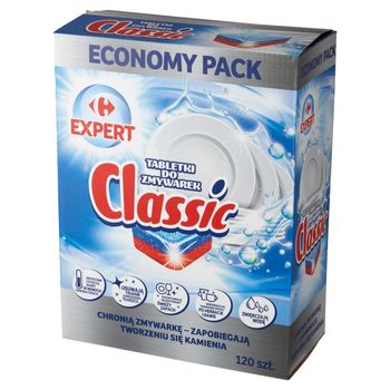 Carrefour Expert Classic Tabletki do zmywarek 2160 g (120 x 18 g)