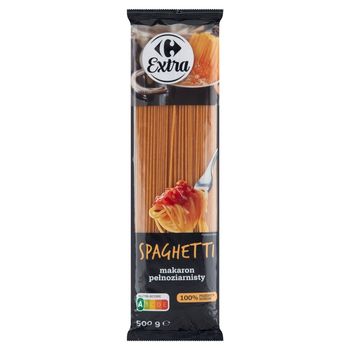 Carrefour Extra Makaron pełnoziarnisty spaghetti 500 g