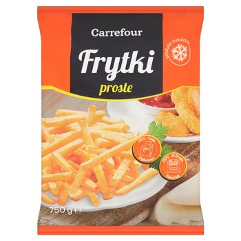 Carrefour Frytki proste mrożone 750 g