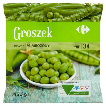 Carrefour Groszek zielony mrożony 450 g