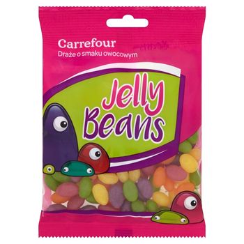 Carrefour Jelly Beans Draże o smaku owocowym 100 g
