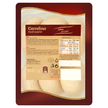 Carrefour Kluski na parze 300 g