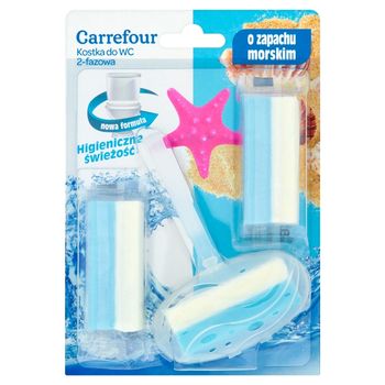 Carrefour Kostka do WC 2-fazowa o zapachu morskim 3 x 40 g