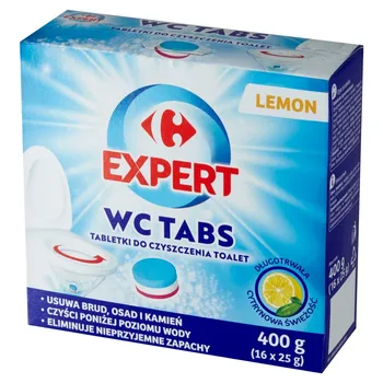 Carrefour Expert Lemon Tabletki do czyszczenia toalet 400 g (16 x 25 g)