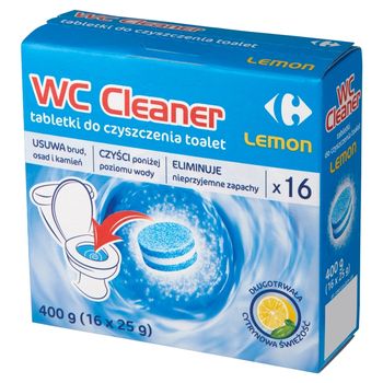 Carrefour Lemon Tabletki do czyszczenia toalet 400 g (16 x 25 g)